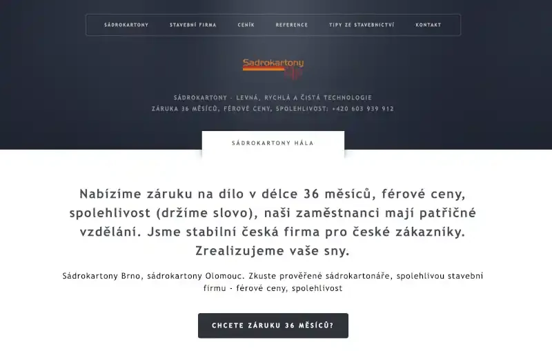Ukázka realizovaného webu