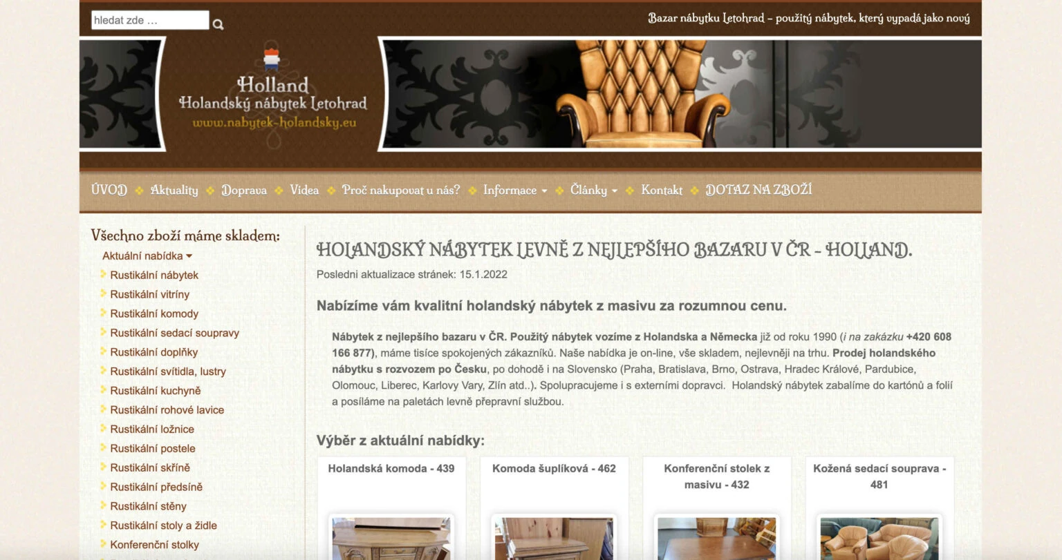 Ukázka realizovaného webu